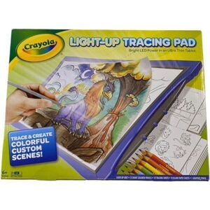 Crayola Light-Up Tracing‎ Pad, Blue Bright LED Power Ultra Thin Tablet New
